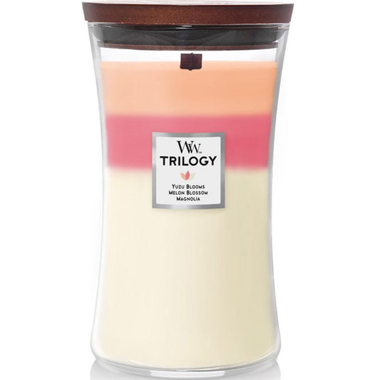 WoodWick Blooming Orchard Trilogy Large Candle Crackles 610G Hourglass