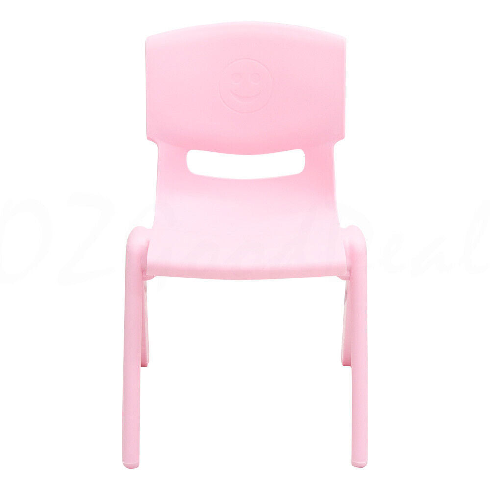 10 x Kids Children Toddler Plastic Chair Light Pink Hold Up to 100KG