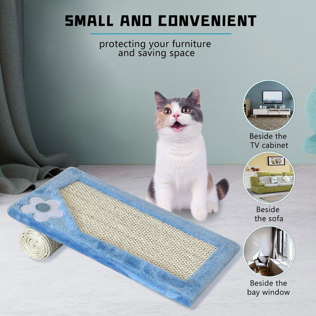 Cat Kitten Scratching Board Sisal Hemp Scratcher Post Pad Furniture Mat Toy