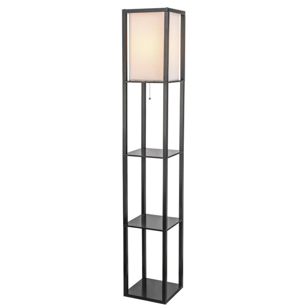 Floor Vintage Lamp Shelf 160CM Storage Elegance Vintage Button Black