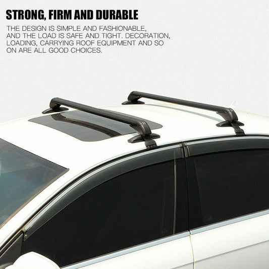 115cm Universal Car Roof Racks Carrier Adjustable Cross Bars Aluminium Alloy Key