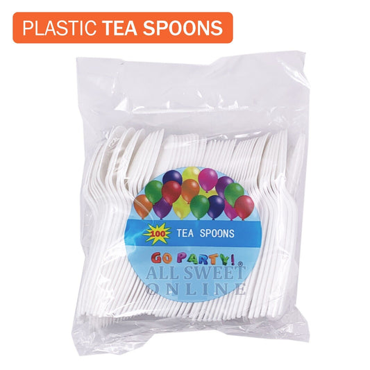 100pcs Plastic Spoons White Cutlery Bulk Party Dessert Spoon Catering Event