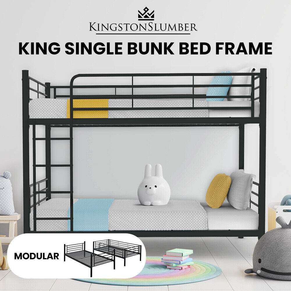 Kingston Slumber 2in1 King Single Metal Bunk Bed Frame