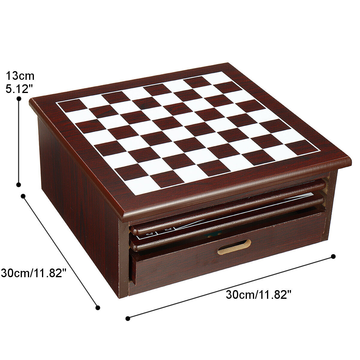 15in1 Chess Board Wooden Games House Toy Set Backgammon Checkers Snakes