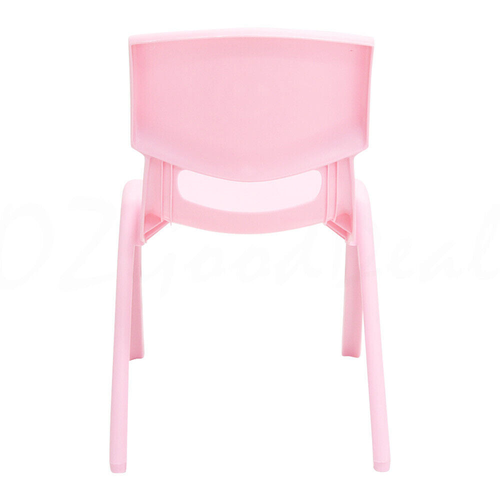 10 x Kids Children Toddler Plastic Chair Light Pink Hold Up to 100KG