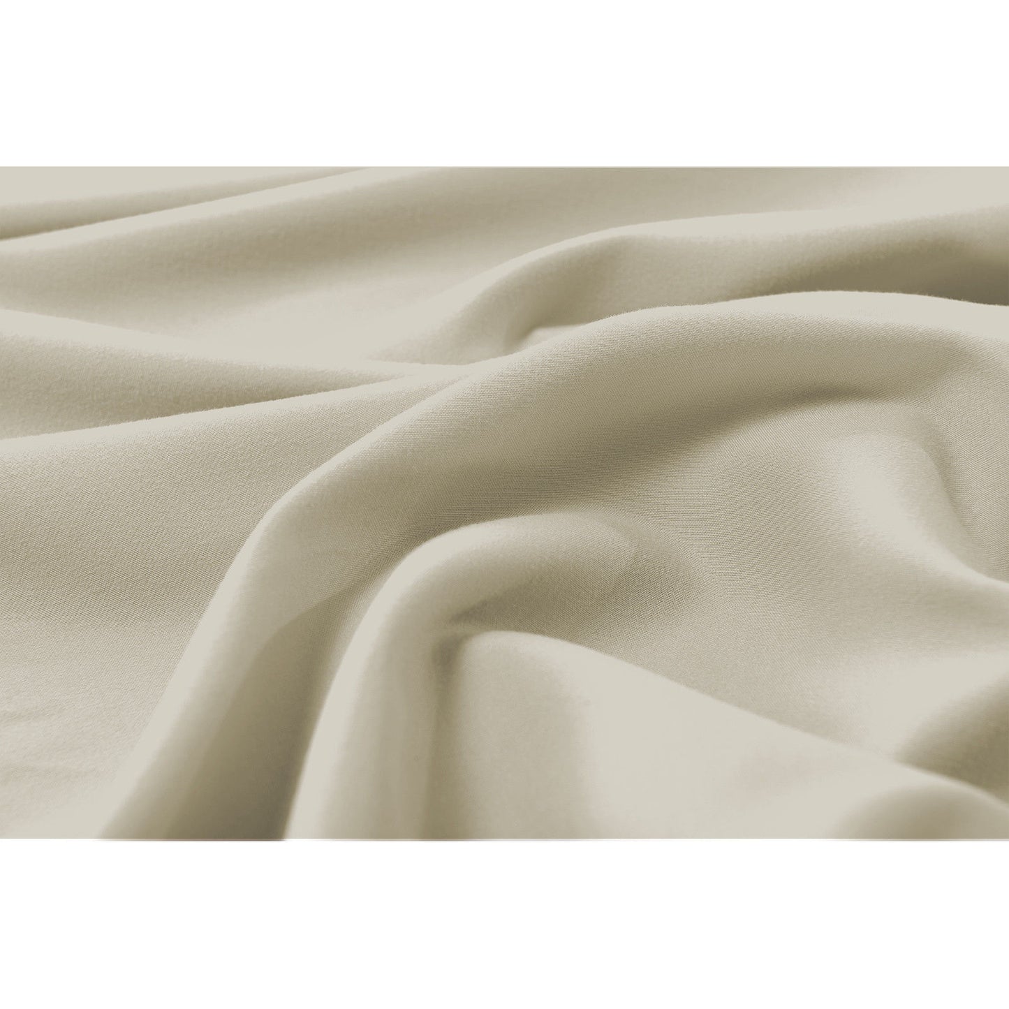 1000TC Ultra Soft 4 Pc Flat & Fitted Bed Sheet Set Pillowcases Queen Cream