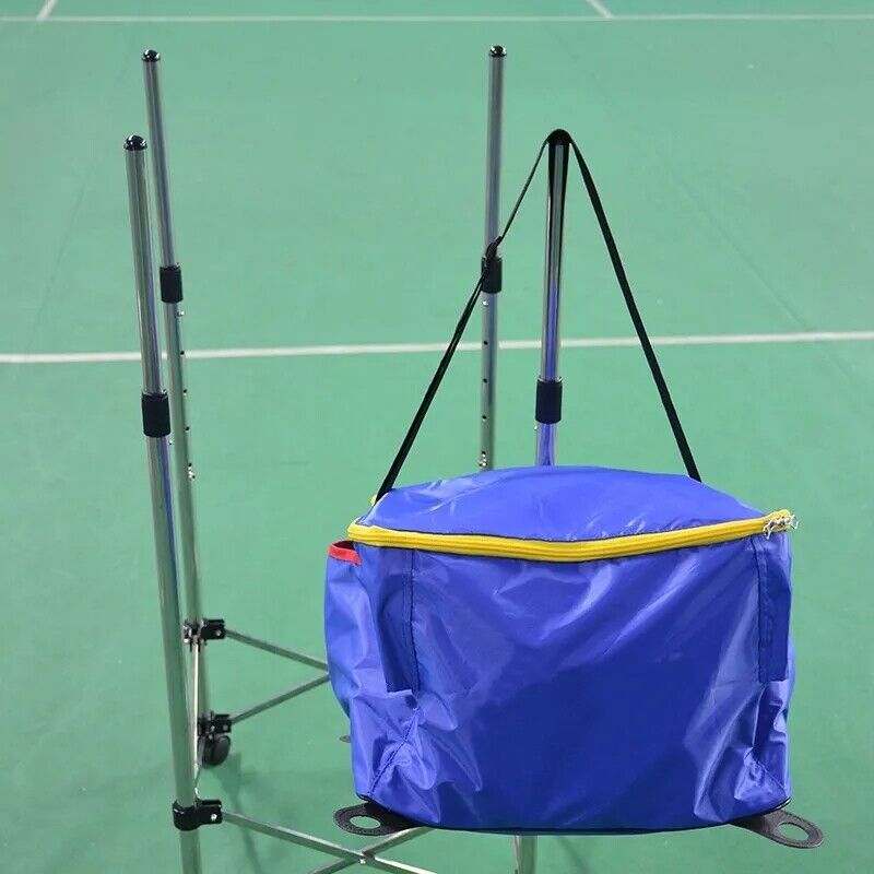 Tennis Ball Cart Trolley Storage Bag Coaches Basket With Wheels