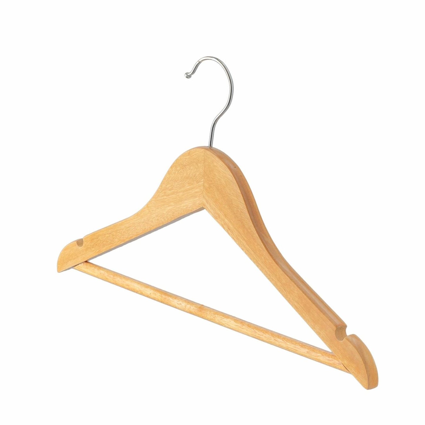 10 Childrens Wooden Coat Hangers Kids Clothes Trouser Hanger Bar Wood