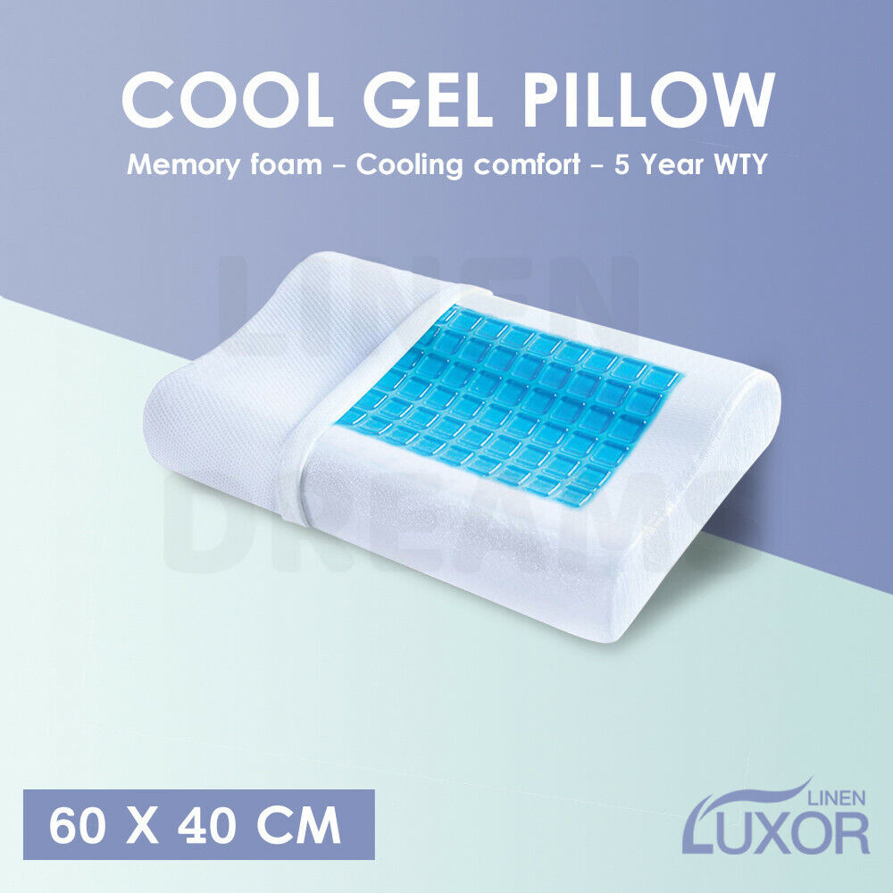 Luxury Memory Foam Cool Gel Top Pillow Contour 60 x 40 cm