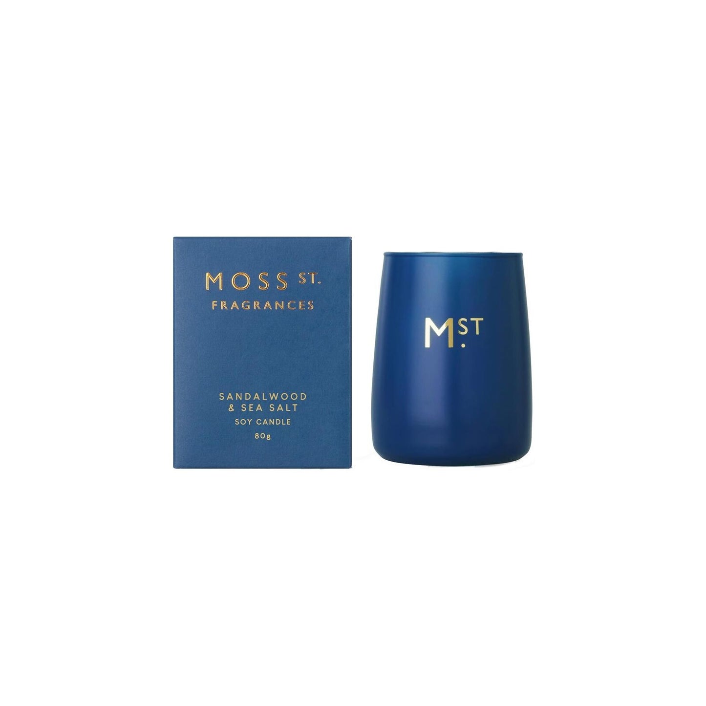 Moss St. Fragrances Sandalwood & Sea Salt Soy Wax Scented Candle 80g