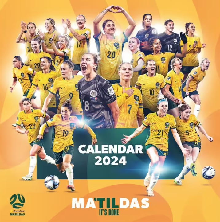 2024 Calendar Matildas Square Wall, Browntrout thefastchef