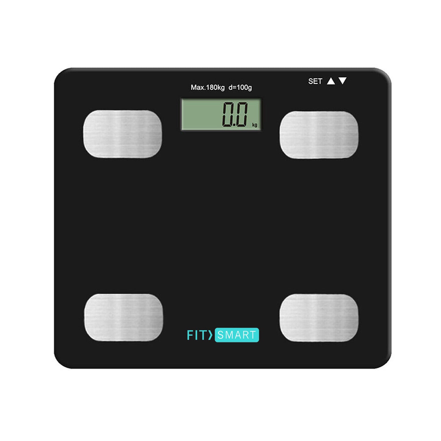 FitSmart Electronic Floor Body Scale Digital LCD Glass Tracker Bathroom