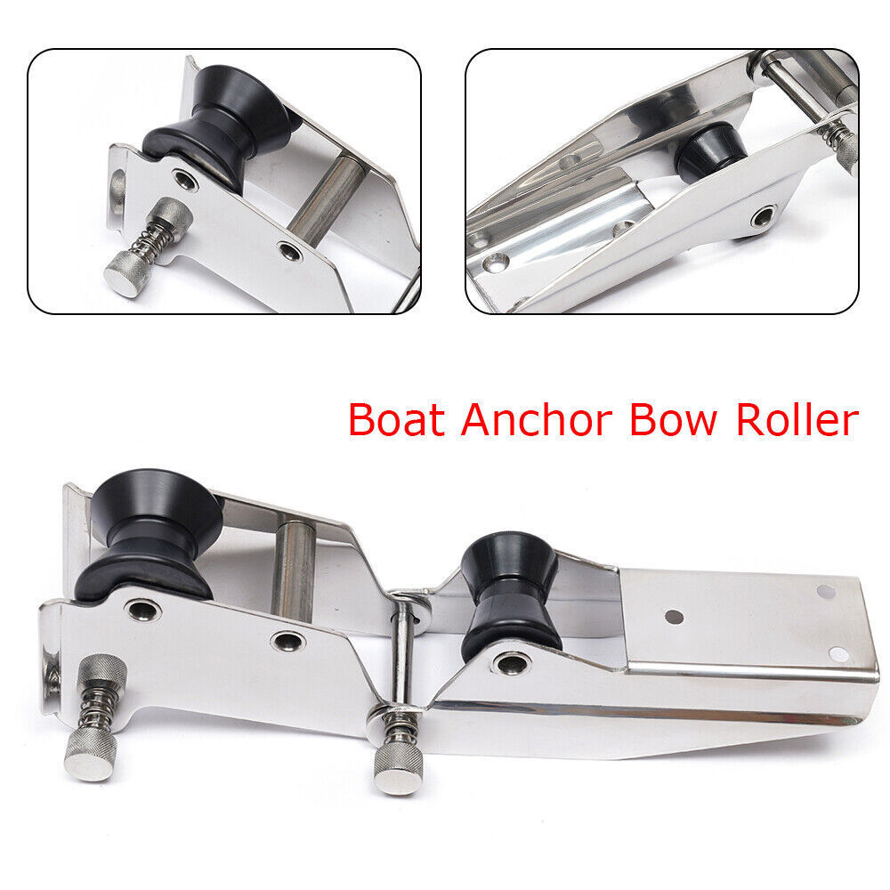 Stainless Steel Marine Boat Hinged Anchor Bow Roller Sprit Roller Quick Release