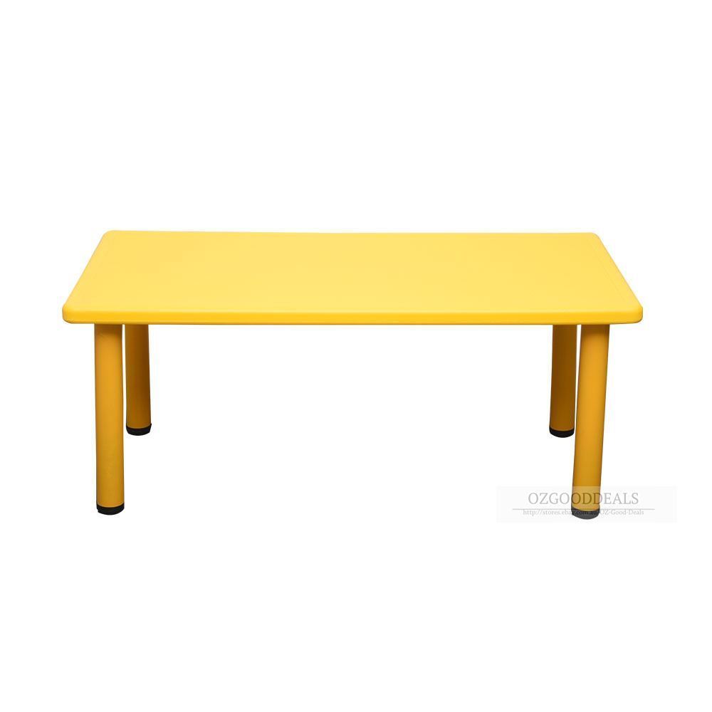 Large Kids Toddler Children Playing Party Study Table Desk Yellow 120x60cm