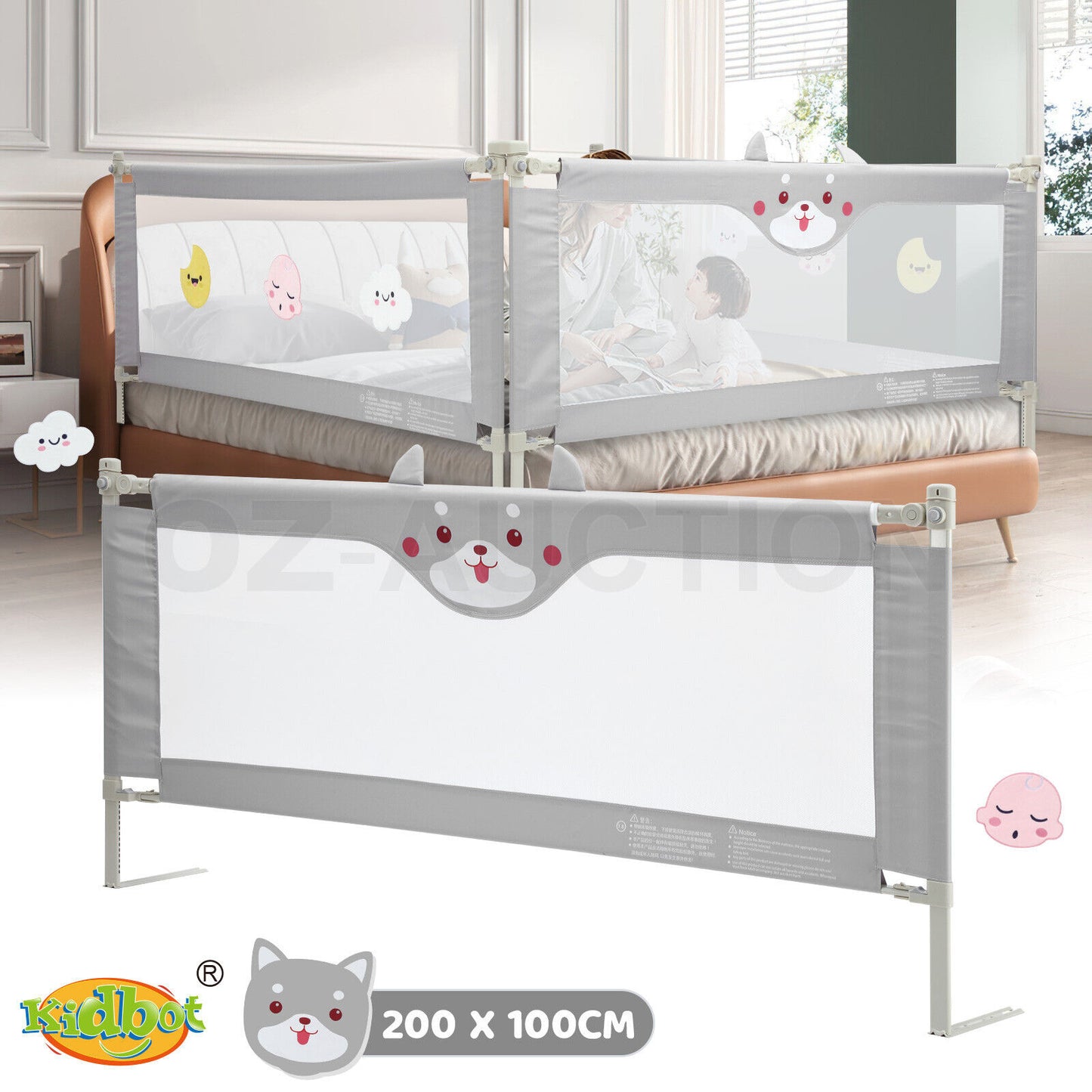 Bed Rail Bedrail Kids Side Safety Guard Toddler Child Cot Fence Barrier Queen