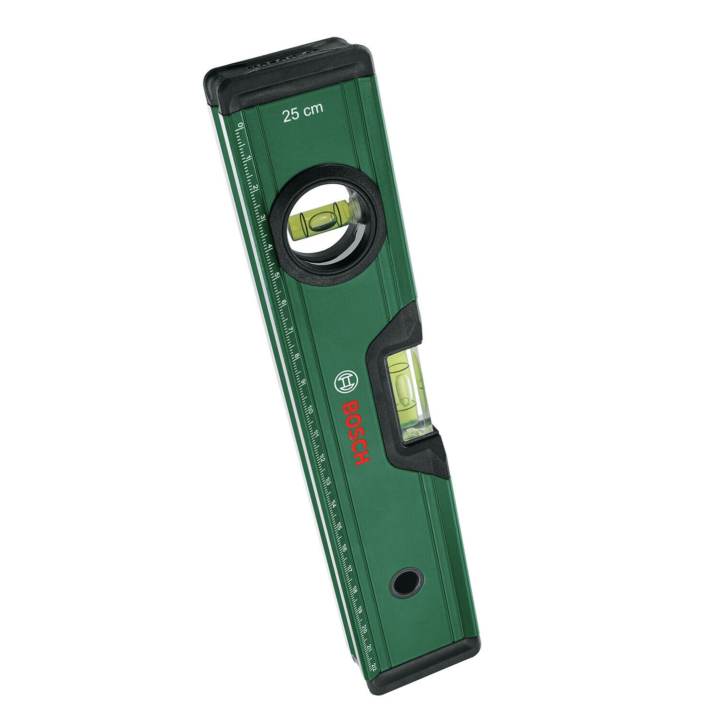 Bosch Spirit Level 25 cm, Precise Alignment, Softgrip Bumpers, V-Groove