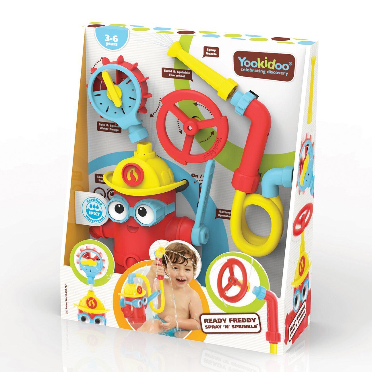 Yookidoo Ready Freddy Spray 'N' Sprinkle Battery-operated Kids Bath Bathing Toy