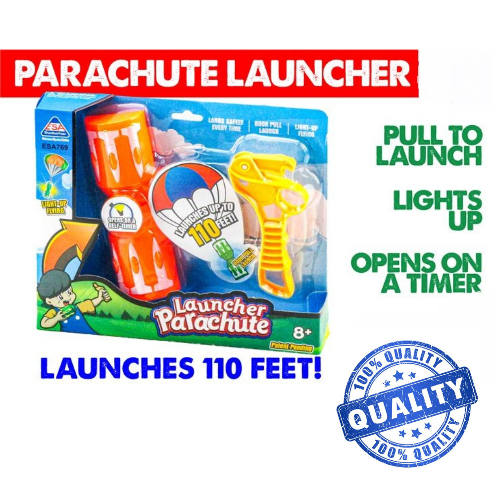 Flying Parachute Rocket Launchers Amazing Rocket Parachute Toys with Light
