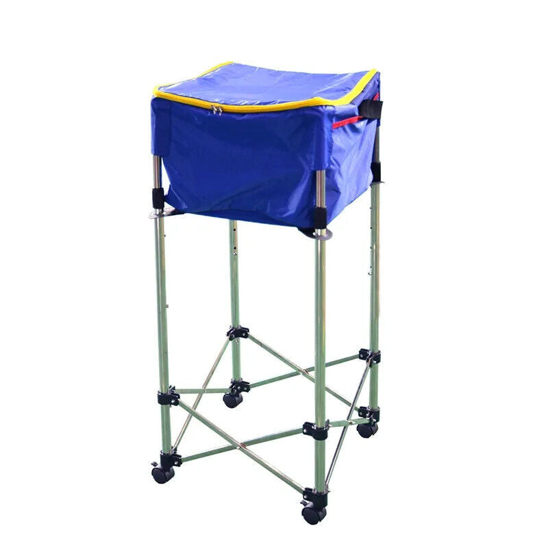 Tennis Ball Cart Trolley Storage Bag Coaches Basket With Wheels