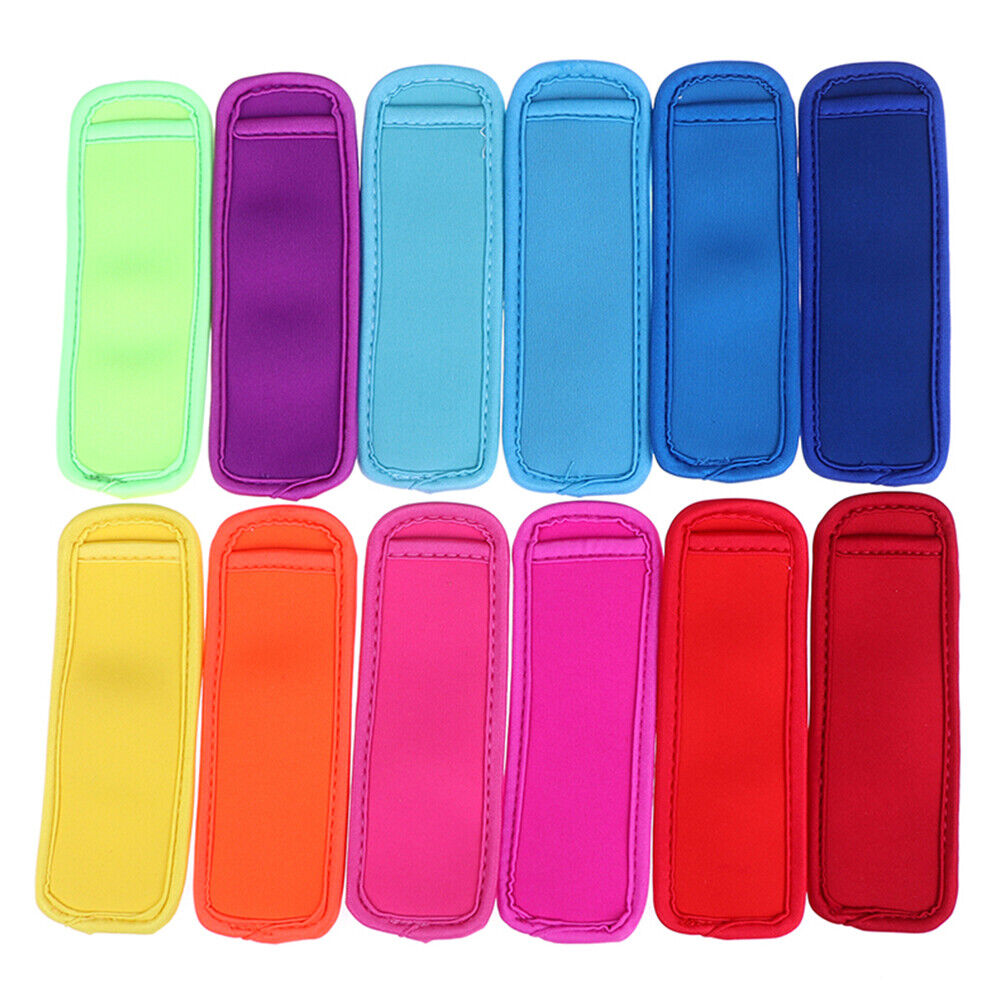 10PCS Colorful Ice Sleeves Freezer Reusable Summer Icy Block Lolly Cream Holder