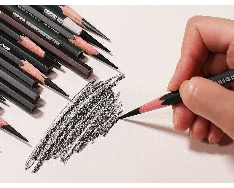 30 Pcs Sketch Pencil Set Graphite Charcoal Pencils Sketching Drawing Artist Kit