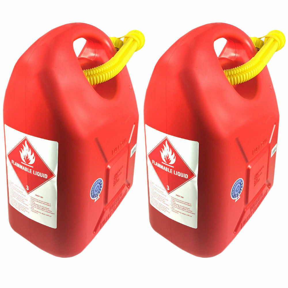 2x 20L Fuel Container for Petrol Fuel/ Storage/Can Heavy Duty Red