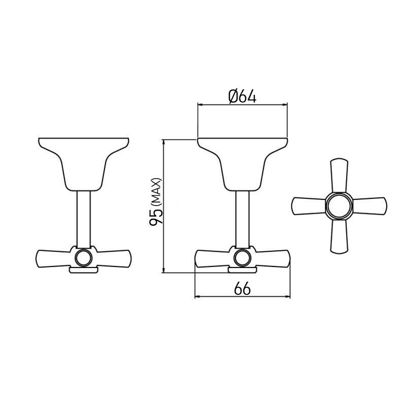 Bathroom Laundry Elbe Wall Top Assemblies Tap Set Brass Chrome Full Turn