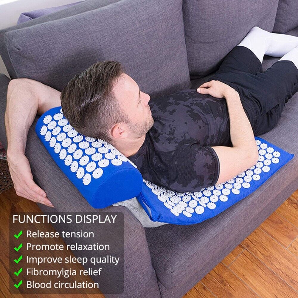 Verpeak Acupressure Mat Relief Relaxation Increase Blood Circulation Blue