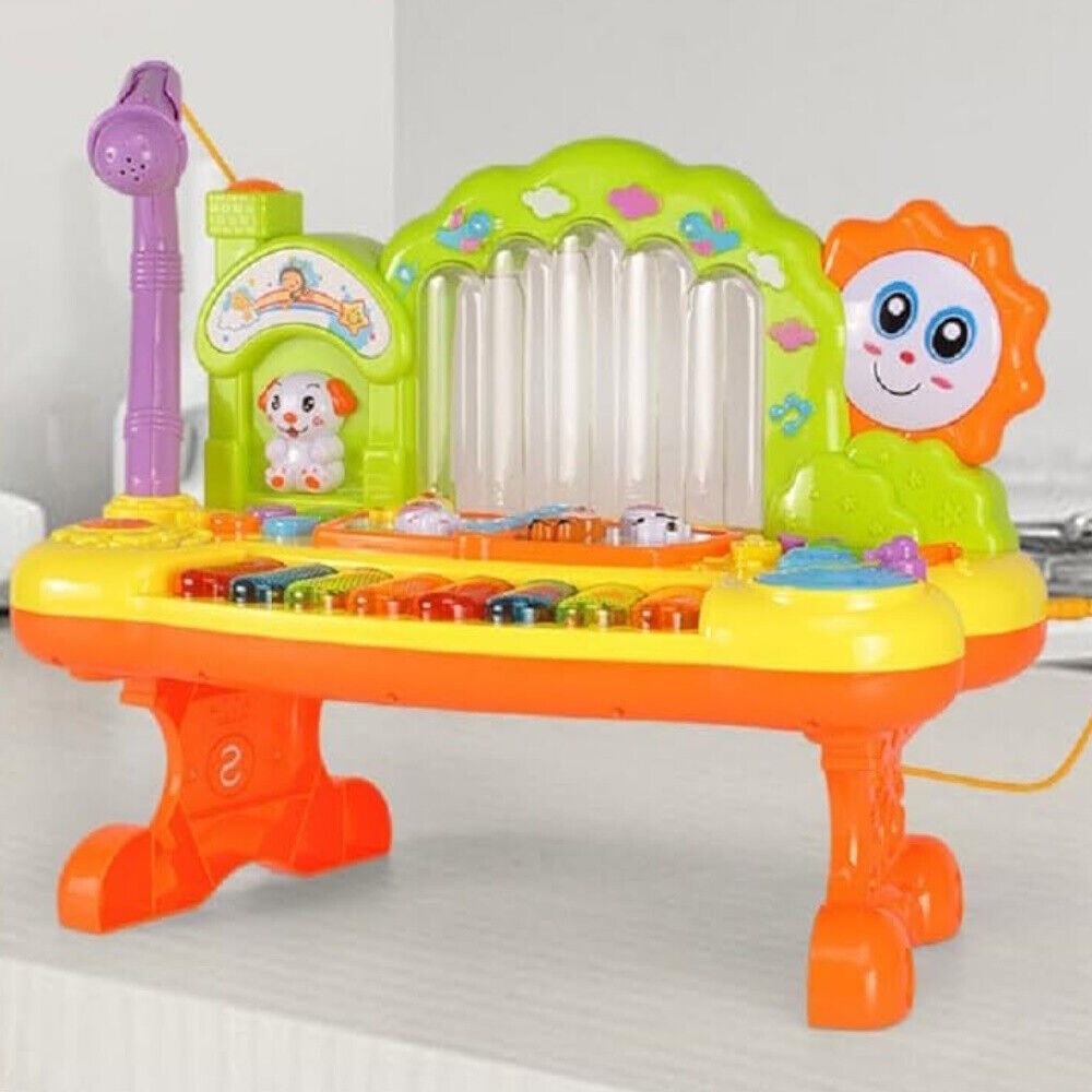 Gominimo Kids Toy Musical Spray Electronic Piano Keyboard Crisp Sound Yellow