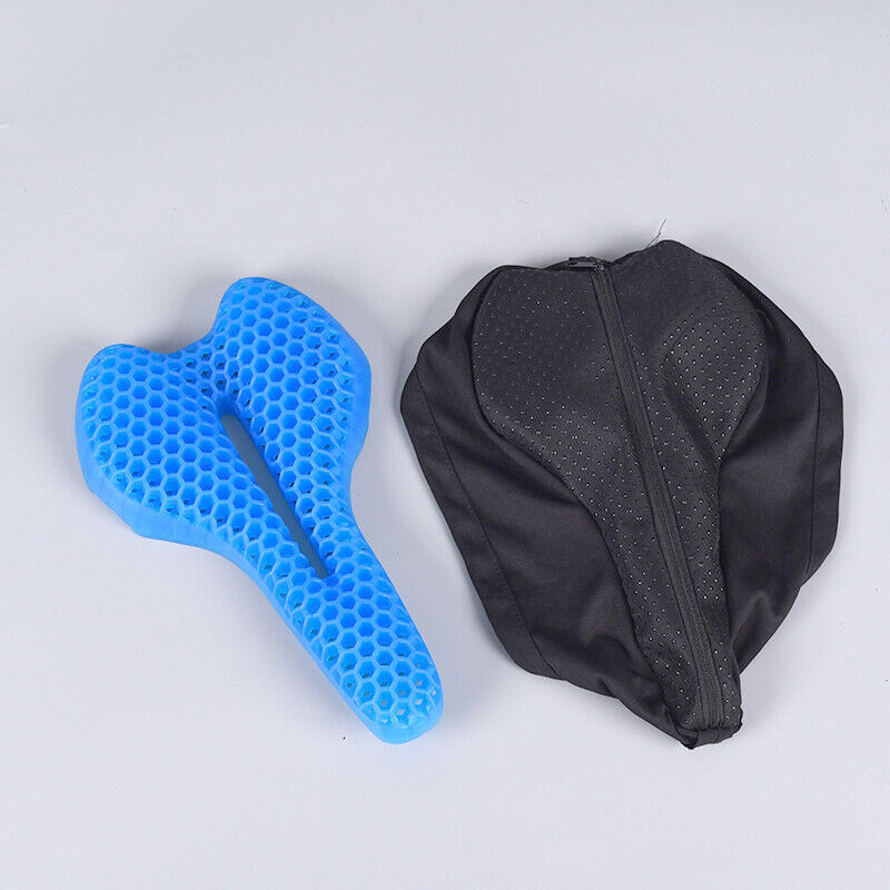 Bike Seat Cover Comfort Cool Honeycomb Gel Cycling Bicycle Saddle Cushion Pad