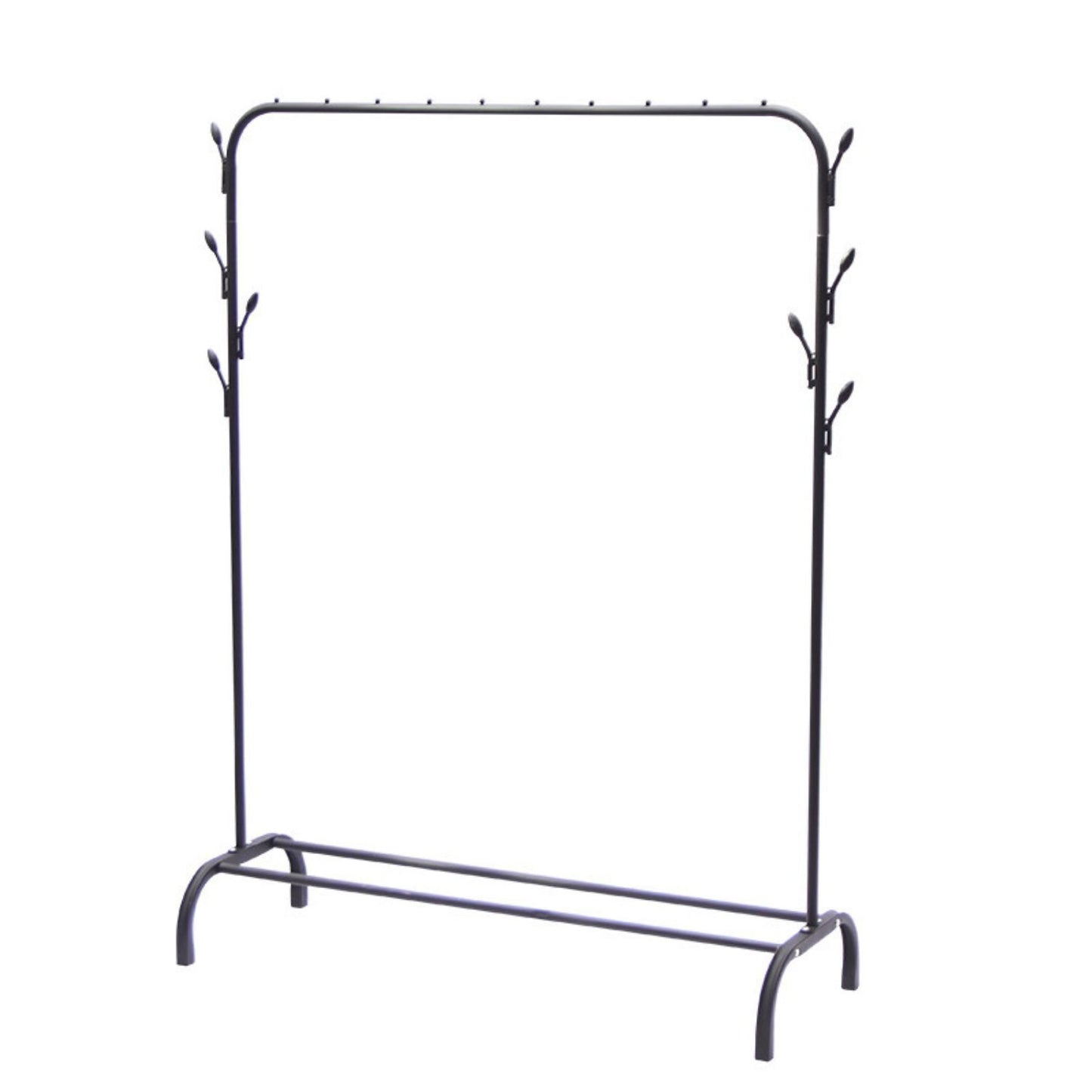 Clothing Rail Rack Garment Display with Bottom Storage Shelf Black