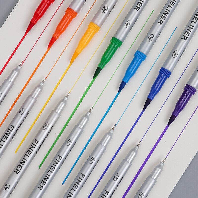 24 Watercolor Dual Tip Brush Pens With 0.4mm Fine Liner Pens Art Marker Pens