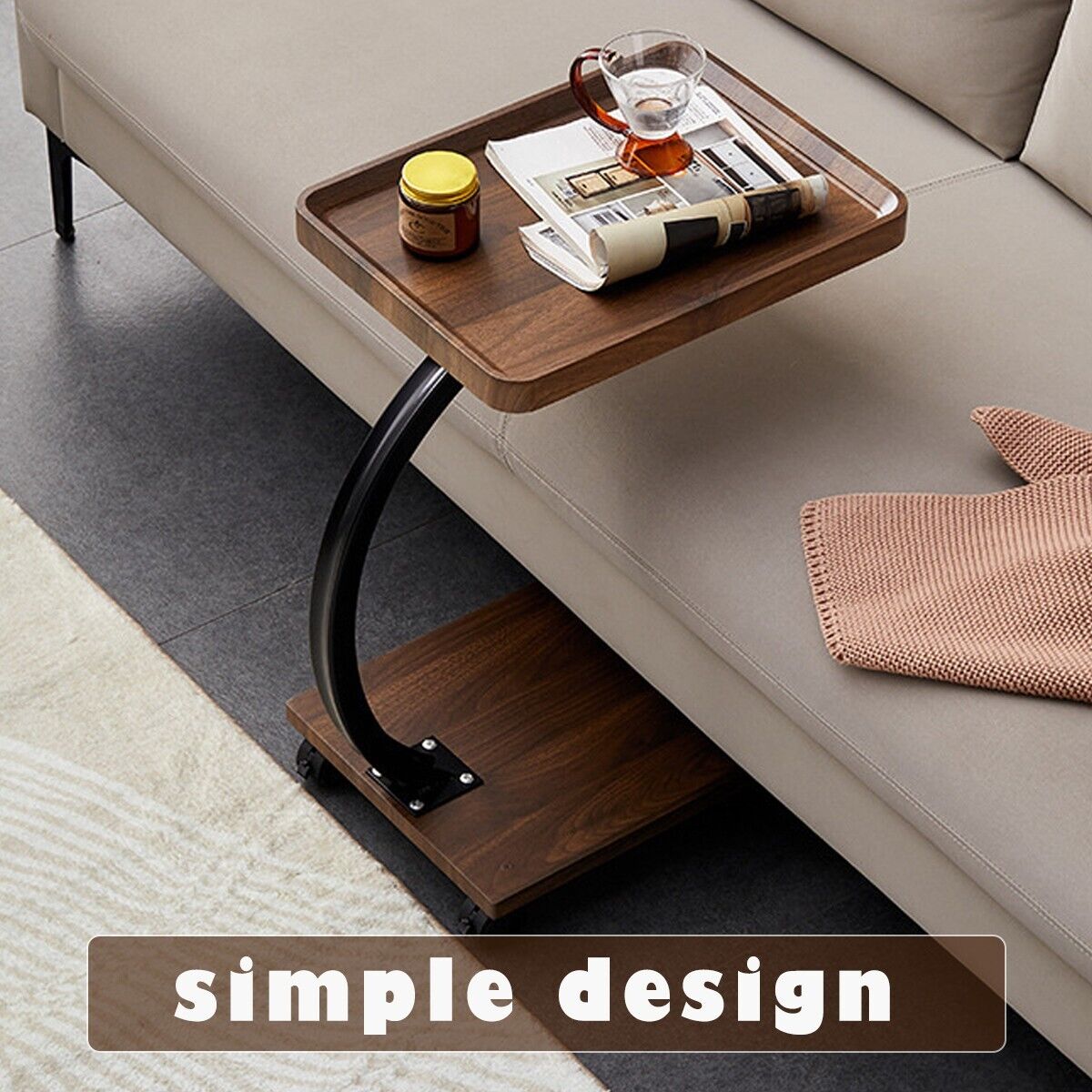 Airs Coffee Side Table Laptop Desk Bedside Sofa Tea End Tables Wooden Metal