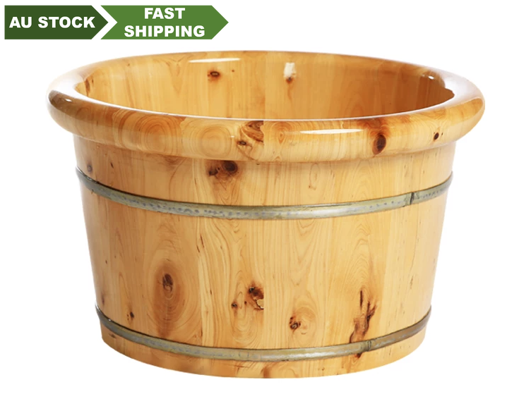Foot basin wooden bucket foot bath tub double thickness healthy natural