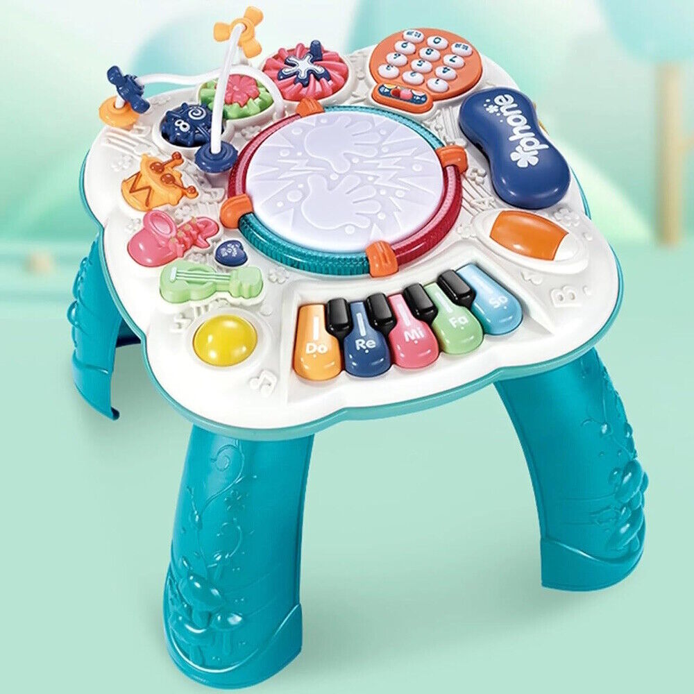 Gominimo Kids Music Learning Activity Table 6 Modes Sturdy Blue and White