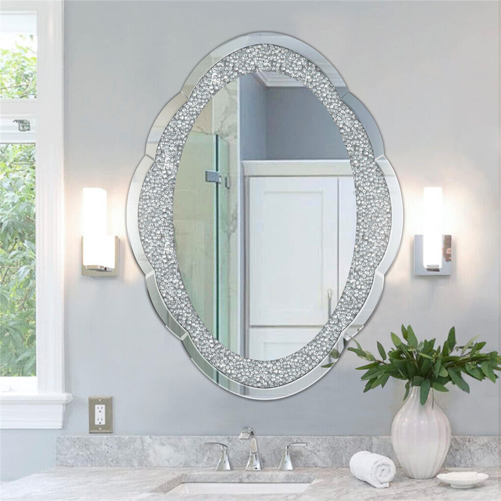 Scalloped Oval Wall Mirror Antique Princess Decor Bathroom Basin Vanity Mirror