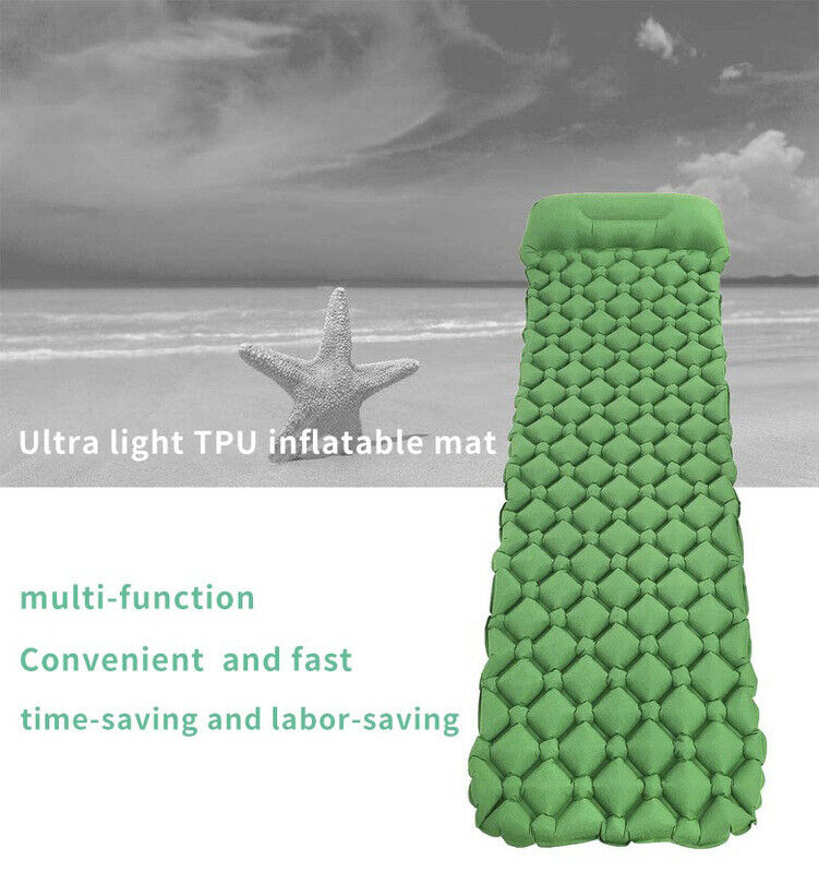 Camping Mattress Sleeping Mat Air Bed Pad Single Green