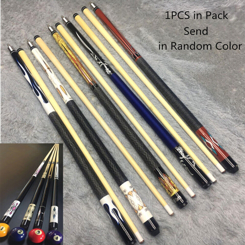 58" WOODEN POOL SNOOKER BILLIARD CUE SET Cues Stick 2-Section Bar