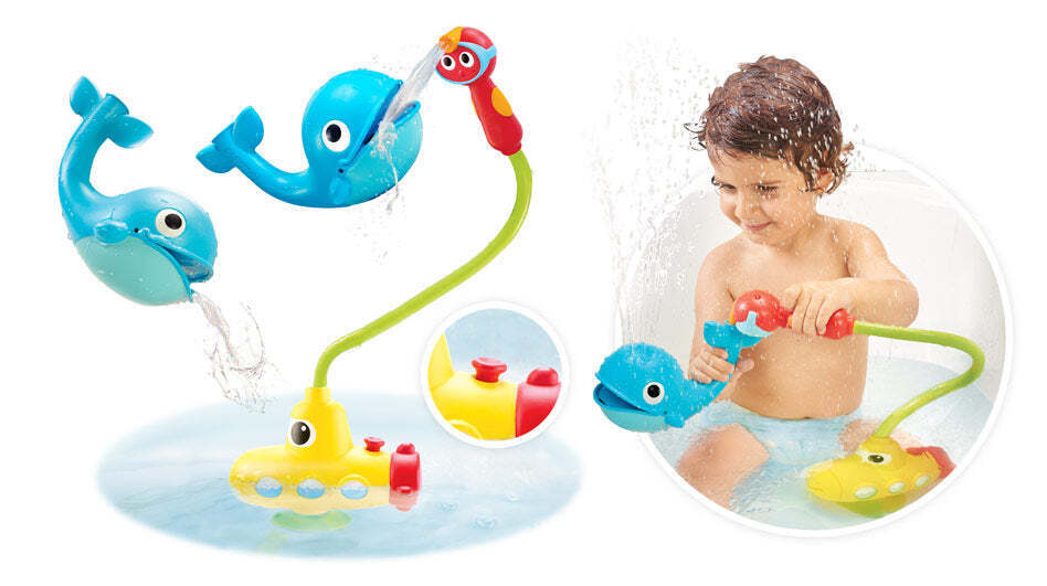 Yookidoo Battery Operated Kids Toddler Baby Bath Toy Submarine Spray Whale 2-6Y