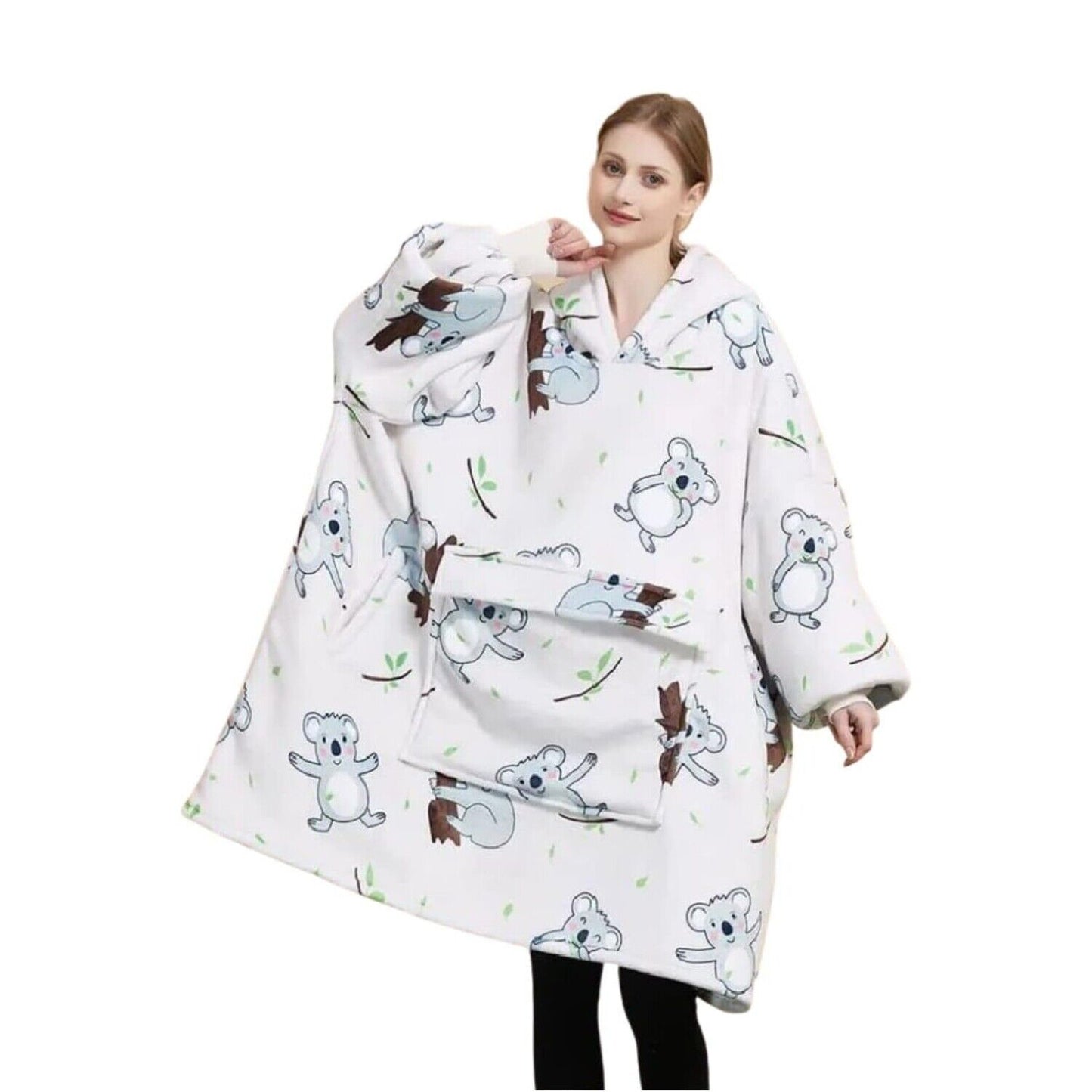 Gominimo Hoodie Blanket (Kids Koala Bear White)