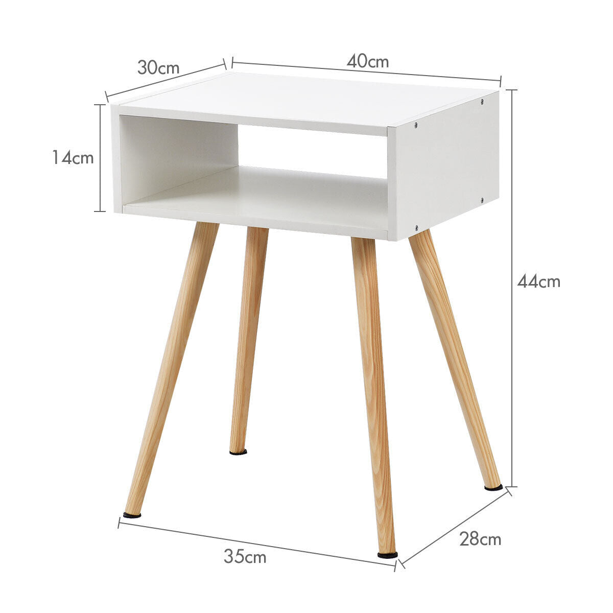 Giantex Bedside Table Nightstand Open Storage Shelf Sofa Side End Table Modern