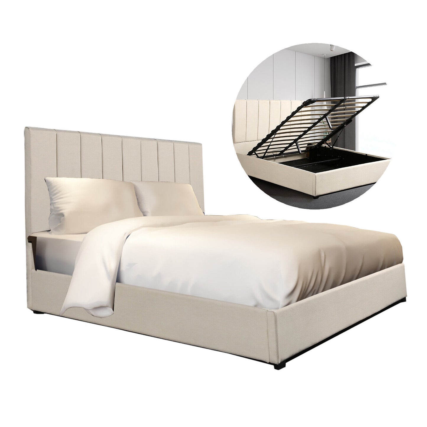 Milano Decor Vaucluse Gas Lift Storage Bed