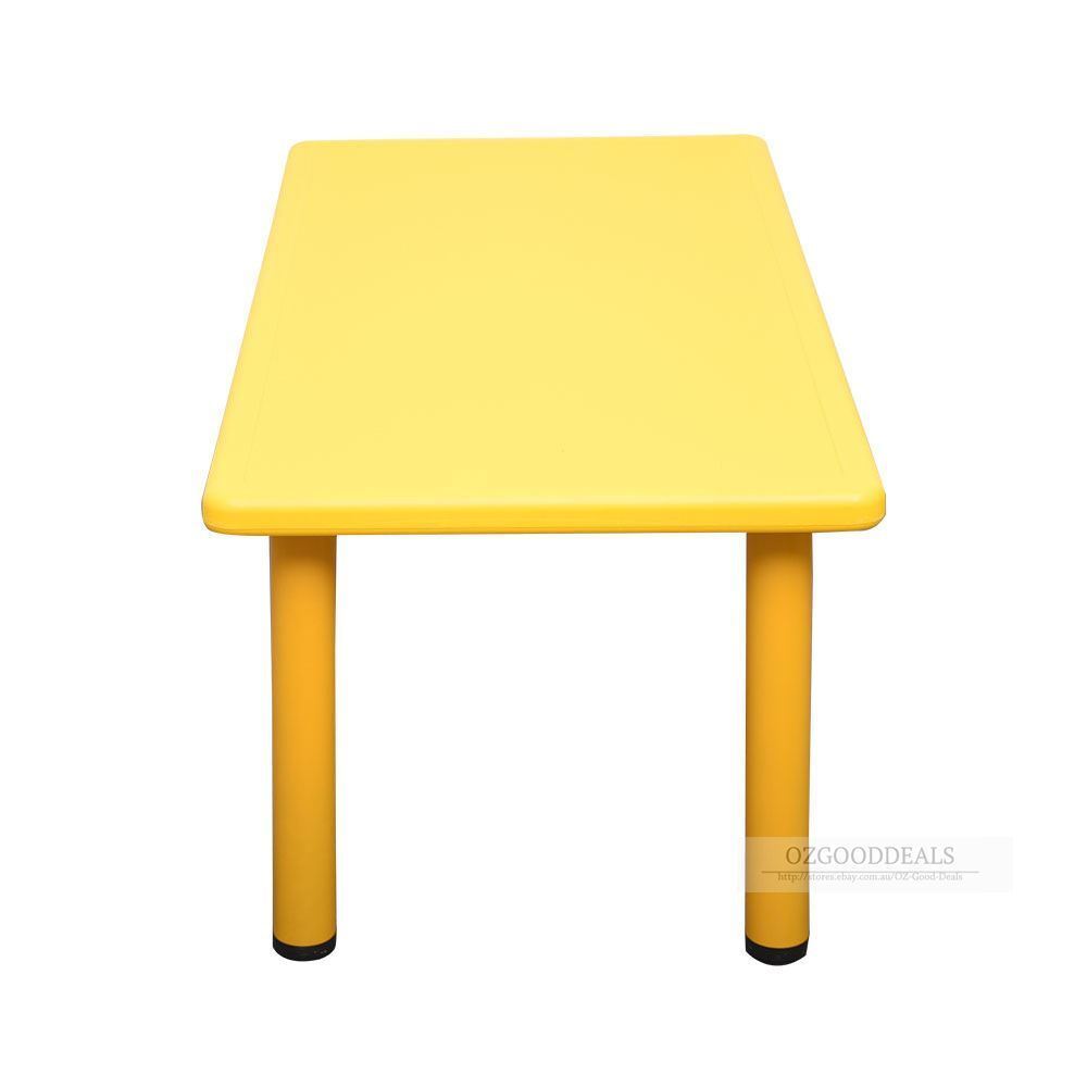 Large Kids Toddler Children Playing Party Study Table Desk Yellow 120x60cm