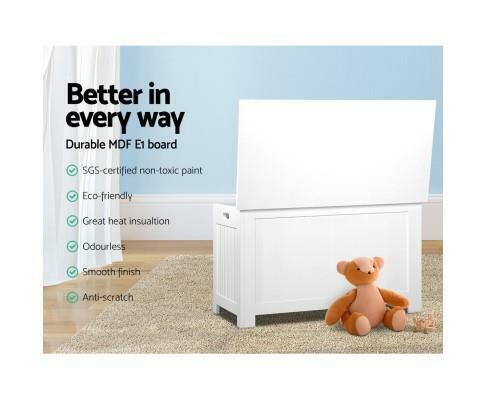 Baby Kids Storage Bedroom Playroom Toy Box Drawer Chest Bench Seat - White