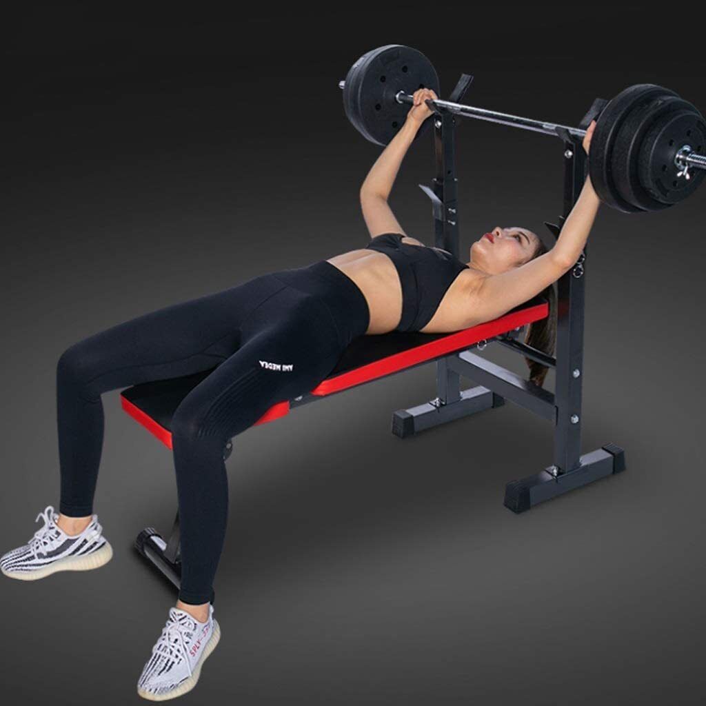 Adjustable Benches Rack Barbell Rack Weight lifting Bed Foldable Press