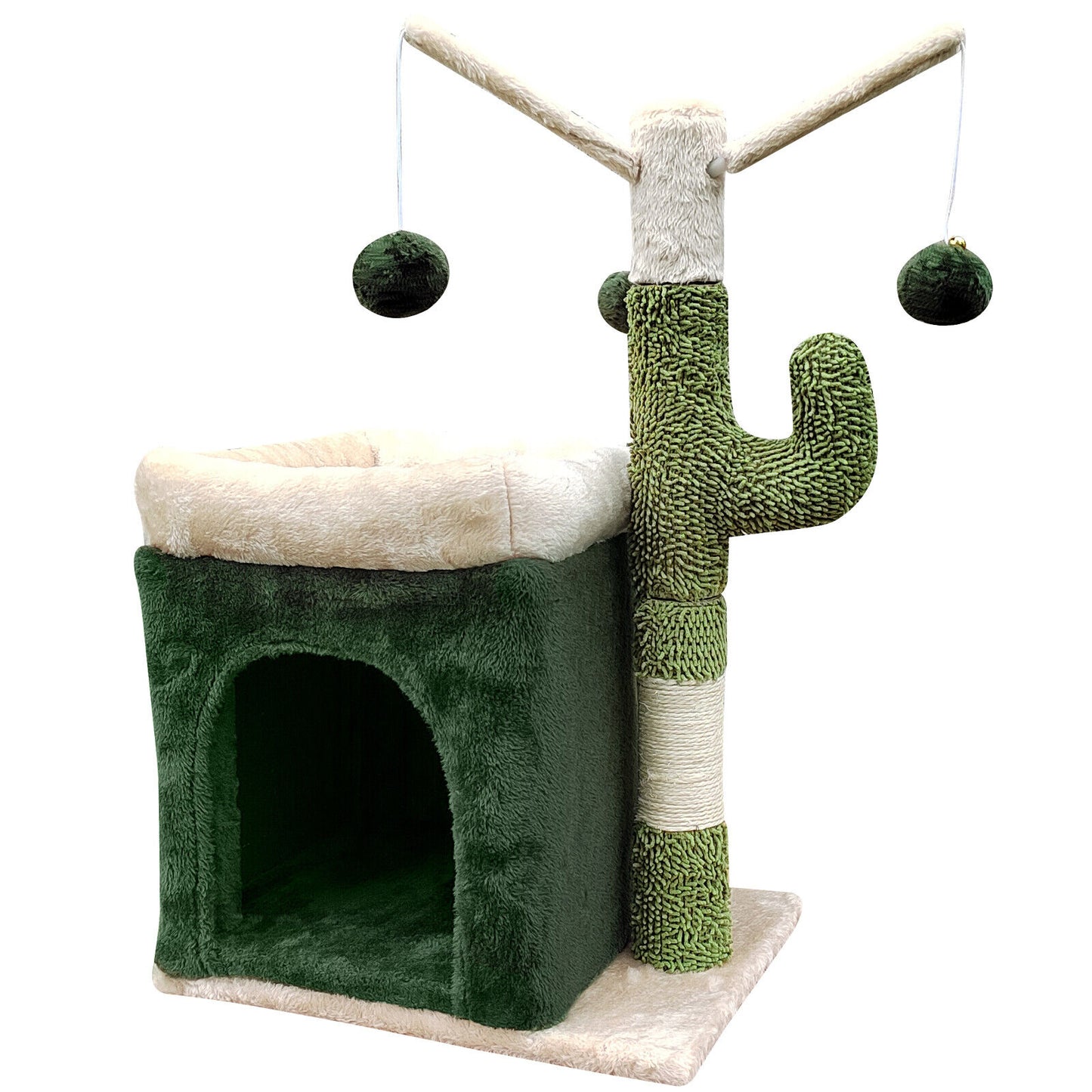 4Paws Cat Tree Scratching Post House Furniture Bed Cactus Play