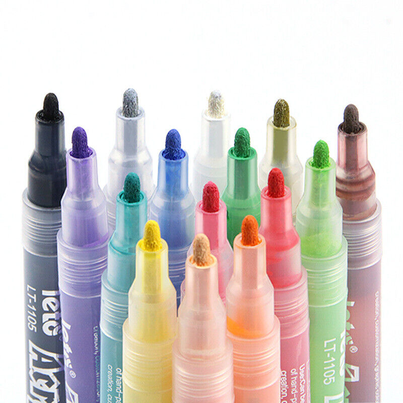 18 Colors Acrylic Paint Pen 1mmTip Waterproof DIY Craft Art Painting Drawing Set