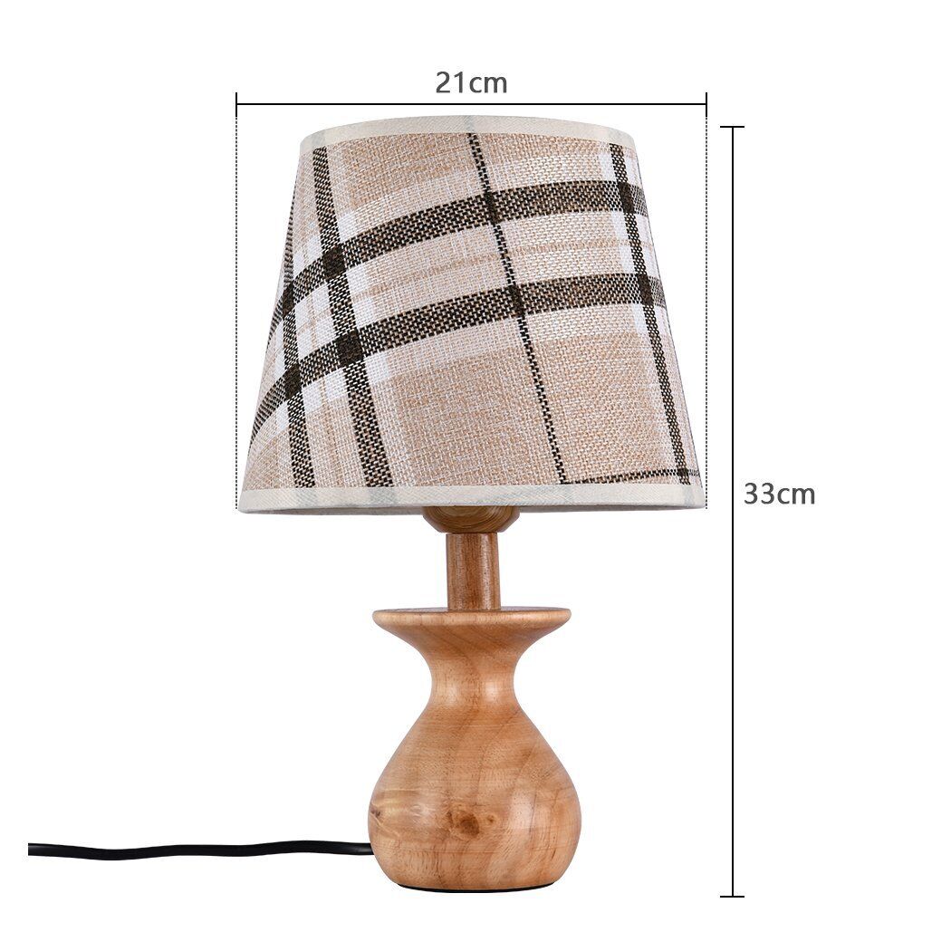 Led Modern Table Lamp Fabric Bedroom Bedside Reading Night Light