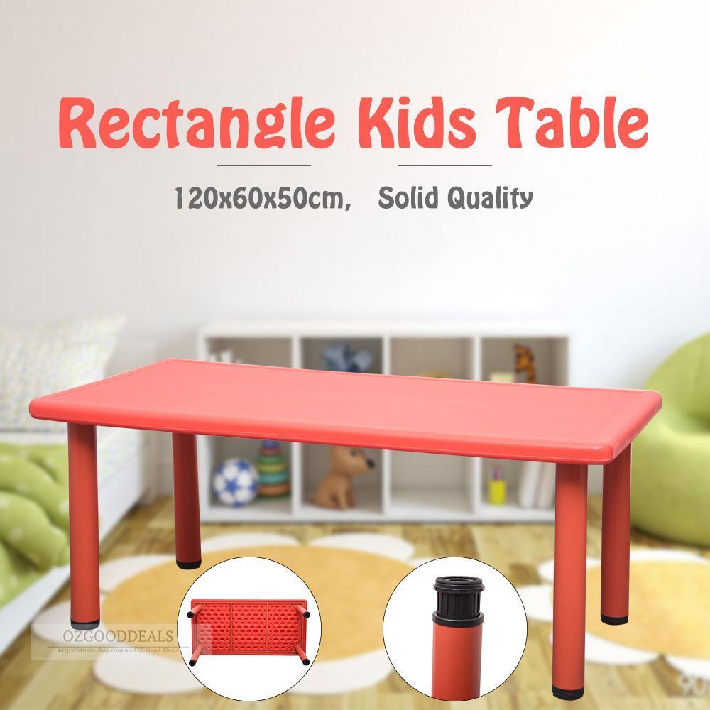 Large Kids Toddler Children Playing Party Study Table Desk Red 120x60cm