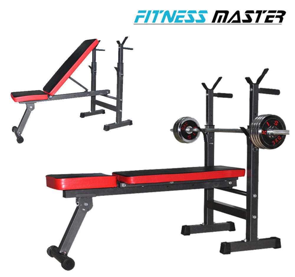 Adjustable Benches Rack Barbell Rack Weight lifting Bed Foldable Press